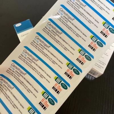 China Custom Brand Pfizer Genotropin Somatropin cardboard 300gsm Paper Boxes With Matched Labels for sale