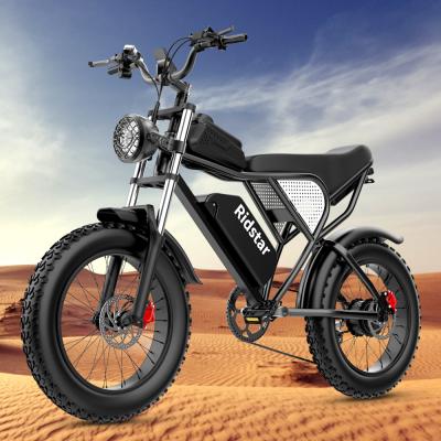 Cina Bicicleta elettrica da 20 pollici con gomma di grasso per uomini per adulti 7 marce di velocità 40-100Km in vendita