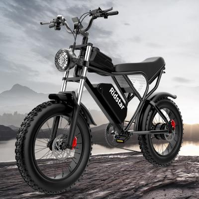 China Ridstar 1000W 20in Bike Elétrico 20MPH 7 Velocidade Ebikes de Alta Potência à venda