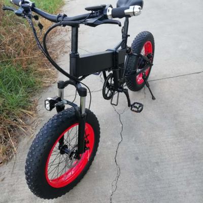 China Full Suspension 48v 750w 20 Inch Folding Fat Tyre Electric Bike 25-40km/H for sale