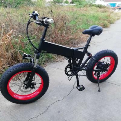 China Folding Fat Tire 20 Inch Electric Bike 14ah 48v 750w  With LCD Display for sale