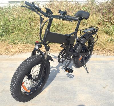Chine Luxe 750W pneu pliant de graisse vélo électrique 20 pouces roue pleine suspension à vendre