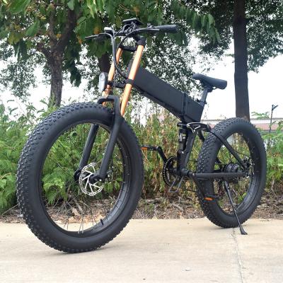 Chine Grande fourchette à suspension complète E Mtb 26 pouces Fat Wheel vélo électrique à vendre