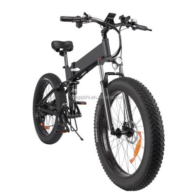 China Folding 750Watt Fat Tire Electric Mountain Bike Snow Electric Bicycles for sale