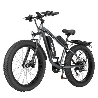 China 26-Inch 48V Hybrid Electric Mountain Bike for Adults Rear Hub Motor with Lithium Battery for sale