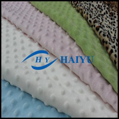 China Wholesale Super Soft Minky Dot / Minky Plush /Minky Fleece Fabric For Baby Blanket for sale