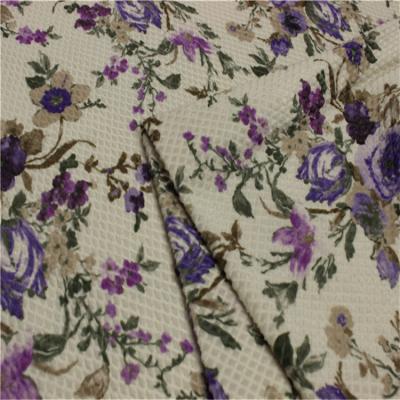 China Plain 100 Polyester Patterned Upholstery Material SGS Approved for sale