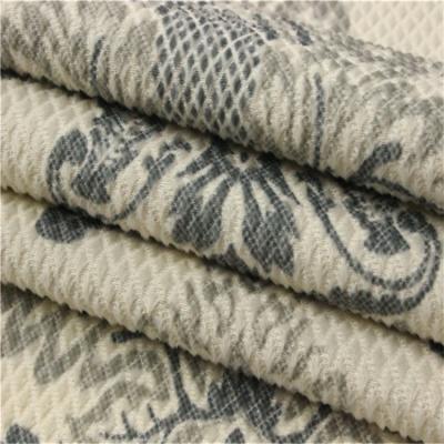 中国 快適なソファーの布の生地のゆがみ小ガモによって編まれるパターン生地 販売のため