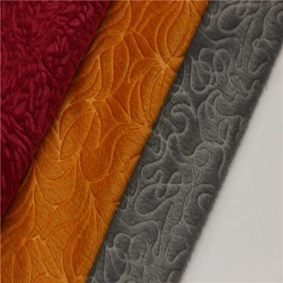 China Washable Sofa Cloth Fabric Embossed Microfiber Fabric Modern Design for sale