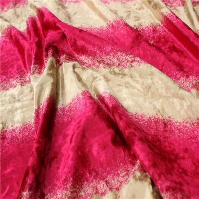 China Professional  Warm Crushed Velvet Fabric Customized Width For Curtain for sale