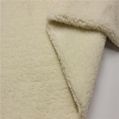 China Burnout Plain Sherpa Fur Fabric Coral Poly Sherpa Fleece Fabric for sale