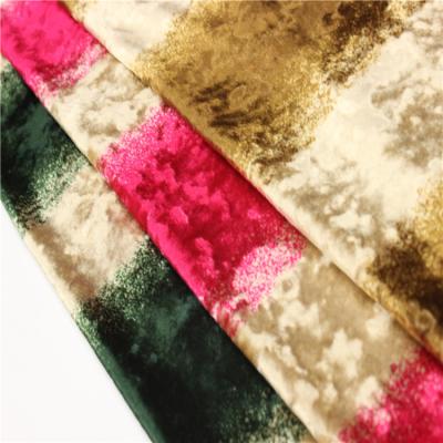 China Professional Crushed Velour Fabric Home Textile Striped Velvet Fabric for sale