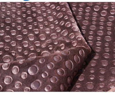 China Knitted Polyester Fleece Fabric For Curtain / Hometextile Embossed Fleece Fabric for sale