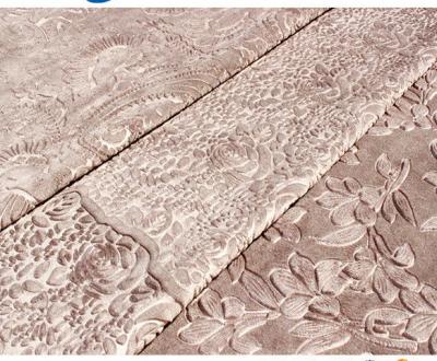 China Various Styles 3D Embossed Velvet Upholstery Fabric For Sofa Cover for sale