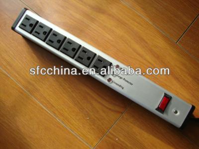 China aluminium alloy UL approved power strips and with surge protective devices type 3 SPD power strips for sale