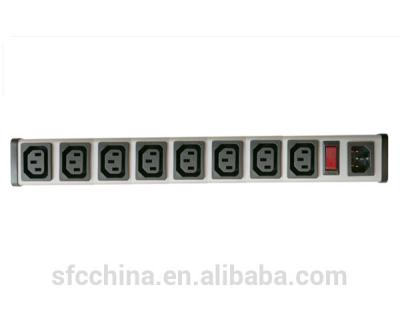 China IEC 60320 C13 C14 PDU POWER STRIP for computer, Smart 8 Socket Power Strip Bar For Network Cabinet , Multiple Electrical Outlets for sale