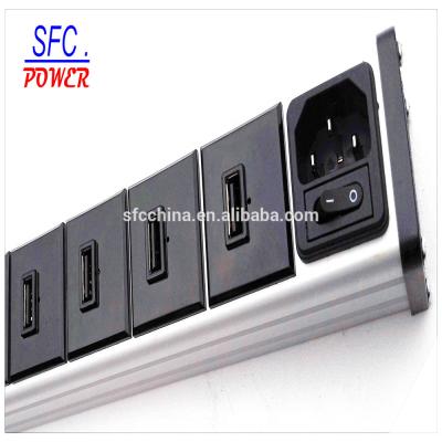 China ETL FCC CE Approved alu- alloy 5V 2.1A USB 4 port charger with switch for sale