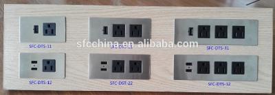 China USB Charging 5v 2.4a Desktop Socket / Tabletop Socket /stainless steel of face for sale