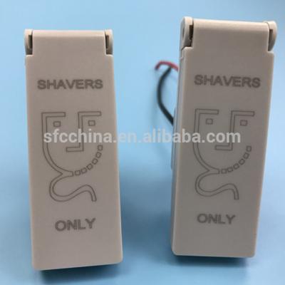 China Shaver Socket for mirror of bath room, CE Certificate Waterproof Plastic 2 Pins Outlet for sale
