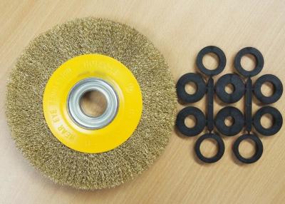 Chine Brosse de nettoyage circulaire en acier industrielle de roue de fil pour des broyeurs de banc à vendre