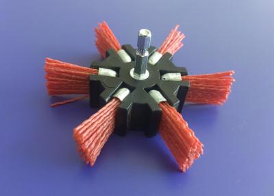 China 100mm Rotary Nylon Filament Flap Brush 6mm Power Drill Hexagonal Shank en venta