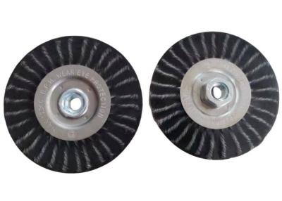 China 150mm Polyflex Encapsulated Threaded Knot Wheel Brushes for Rust Removal for sale