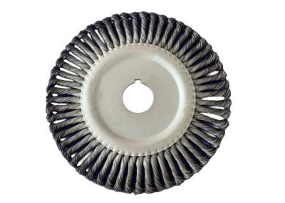 China 300mm Knot Wire Wheel Brush with 0.5mm Carbon Steel Wire for Aggressive Edge Use for sale