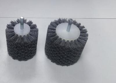 China Cylindrical Brush Grey Spindle Abrasive Brushes for sale