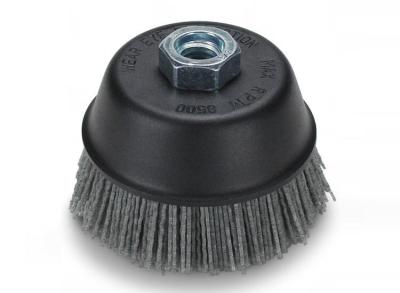 Китай Deburring Black Color Cup Body 4 Inch Nylon Cup Brushes for Light Stock Removal продается