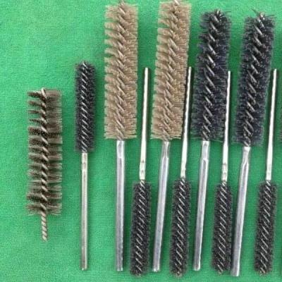 China Industrial Nylox Power Tube Brush Single Spiral for cleaning hydraulic valve à venda