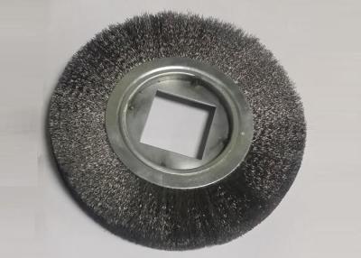 China 10 inch Stainless Steel Wire Wheel Brush 250 OD X 40mm Square Inner Hole for sale