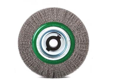 China 200mm OD Steel Wire Wheel Brush / Stainless Steel Wire Brush For Bench Grinders for sale