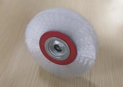 China Escova de nylon abrasiva da roda da cor branca/furo interno de lixamento de nylon da roda 12.7mm à venda