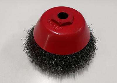 China Flexible Crimped Wire Wheel Cup Brush 125MM Outer Diameter 22.2mm Arbor Hole Size for sale