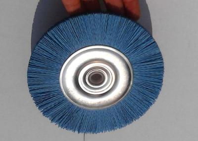 China Durable Abrasive Nylon Wheel Brush / Nylon Circular Brush With Blue Color for sale