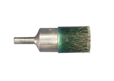 China Burr Removal Encapsulated Wire End Brush Standard Duty Green Polyflex Color for sale