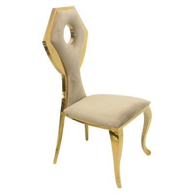 China Stainless Steel Frame Padded Dining Room Chairs Modern Marble Dining Room Furniture for sale
