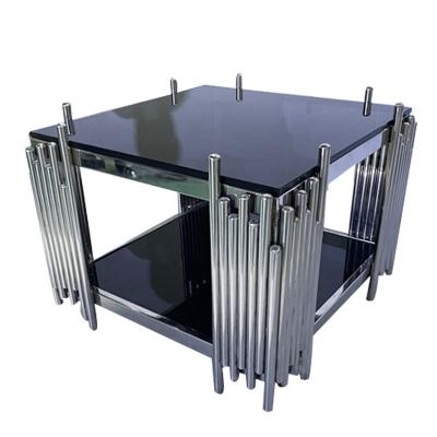 中国 Modern Glass Luxury Furniture Stylish Tea Table 50cm Length For Home Decoration 販売のため
