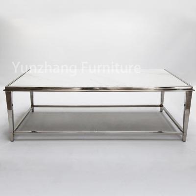 China Faux Marble Simple Style Center Table Marble Coffee Table For Living Rooms for sale