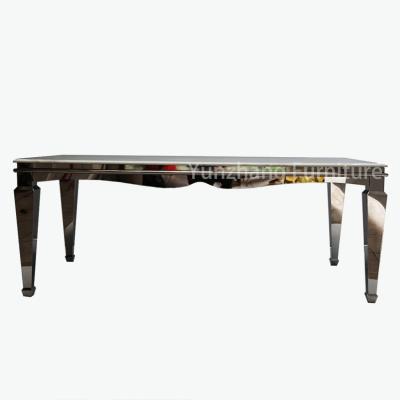 China 75cm Height 10 People Multifunctional Dining Table With Shining Gold Stainless Steel à venda