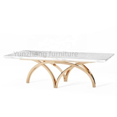 China Elegant Stylish Gold Center Table For Living Room Simple Structure for sale