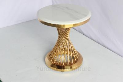 China Rotary Steel Pipe Small Waist Design Round Side Table End Table for sale