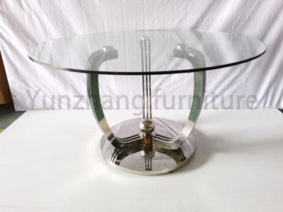 China Claw Design Round Dining Table Glass Table Hotel Furniture for sale