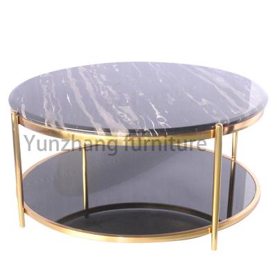 中国 二重層の中心のコーヒー テーブル、201ステンレス鋼の居間のテーブル セット 販売のため