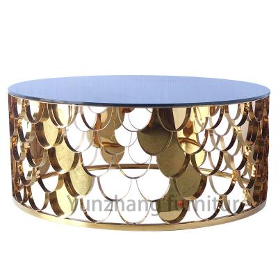 China Tempered Mirror Glass Unique Center Table , Living Room Furniture Coffee Table for sale