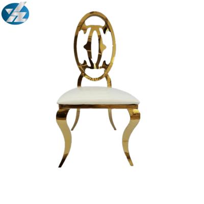 China Modern Design Dining Chair Banquet Furniture Gold Metal for sale