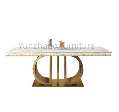 China Stainless Steel Large Home Furniture Table 10mm Top Thickness for sale