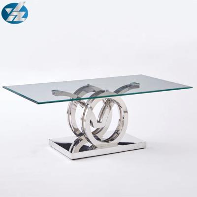 China 60 polegadas largura de aço inoxidável mesa de jantar cadeira de conjunto com 6 cadeiras à venda