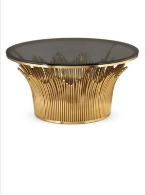 Κίνα Home Furniture Round Center Rose Gold Marble Coffee Tables Luxury For Living Room προς πώληση