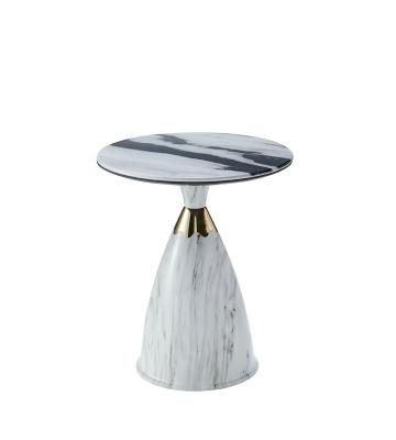 Chine Table basse en verre moderne en acier inoxydable extensible tempérée table basse tournante dorée Meubles de salon à vendre